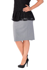 5005 Plain Ponte Pencil Skirt