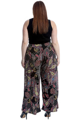 6099 Paisley Print Palazzo Trousers