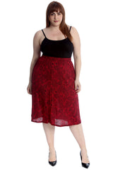 5055 Paisley Print Skater Skirt