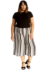 6089 Stripe Print Culottes