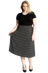 5018 Tile Print Maxi Skirt