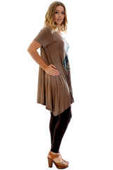 1192 Studded Fur Cat A-Line