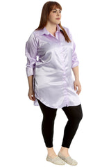 1649 Plain Satin Shirt