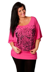 1003 Leopard Sequin Batwing Top