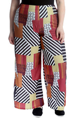 6105 Abstract Print Palazzo Trouser