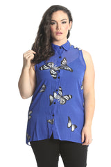 1563 Chiffon Butterfly Shirt