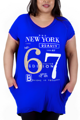 1700 New York 67 Foil Print T-Shirt