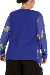 3172 Butterfly Zip Chiffon Cardigan Light & Elegant