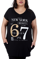 1700 New York 67 Foil Print T-Shirt