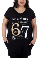 1700 New York 67 Foil Print T-Shirt