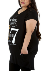 1700 New York 67 Foil Print T-Shirt
