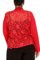 3224 Scallop Lace Detail Back Cardigan