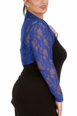 3143 Floral Lace Bolero Shrug – Elegant Plus Cover-Up