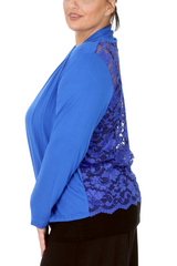 3224 Scallop Lace Detail Back Cardigan
