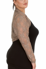 3143 Floral Lace Bolero Shrug – Elegant Plus Cover-Up