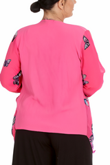 3172 Butterfly Zip Chiffon Cardigan Light & Elegant