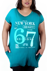 1700 New York 67 Foil Print T-Shirt