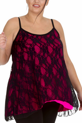 1296 Floral Lace Tank Top Soft, Chic & Curve Loving