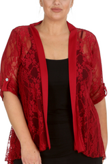 3072 Diamante Button Sleeve Cardigan Chic Shine