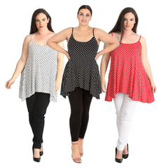 1293 Polka Dot Viscose Tank Top