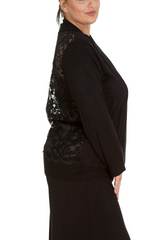 3224 Scallop Lace Detail Back Cardigan
