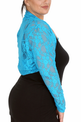 3143 Floral Lace Bolero Shrug – Elegant Plus Cover-Up