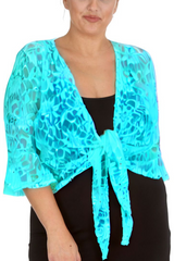 1091 Plus Size Sequin Lace Shrug  Elegant Sparkle