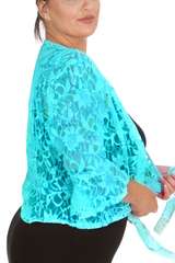 1091 Plus Size Sequin Lace Shrug  Elegant Sparkle