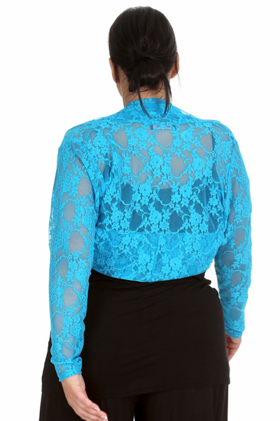 3143 Floral Lace Bolero Shrug – Elegant Plus Cover-Up