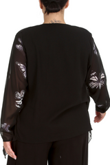 3172 Butterfly Zip Chiffon Cardigan Light & Elegant