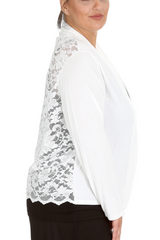 3224 Scallop Lace Detail Back Cardigan