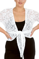 1091 Plus Size Sequin Lace Shrug  Elegant Sparkle