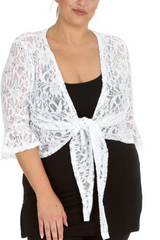 1091 Plus Size Sequin Lace Shrug  Elegant Sparkle