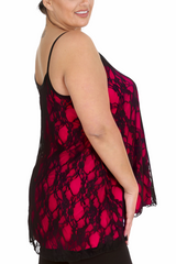 1296 Floral Lace Tank Top Soft, Chic & Curve Loving