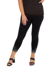 7001 Laser Cut Sequin Leggings Sparkle in Motion