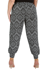 7122 Moroccan Print Harem Trouser Bold & Comfy Fit