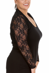 3143 Floral Lace Bolero Shrug – Elegant Plus Cover-Up
