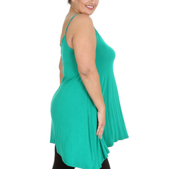 1288 Plus Size Stretch Thin Strap Tank Top