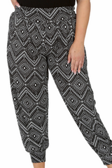 7122 Moroccan Print Harem Trouser Bold & Comfy Fit