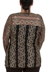 1562 Gold Frill Lace Top