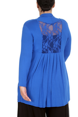 3022 Longline Lace Cardigan with Floral Detail