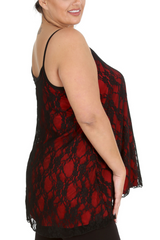 1296 Floral Lace Tank Top Soft, Chic & Curve Loving
