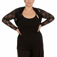 Floral Lace Bolero Shrug – Elegant Plus Cover-Up