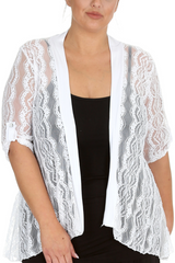 3072 Diamante Button Sleeve Cardigan Chic Shine
