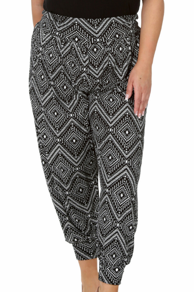 7122 Moroccan Print Harem Trouser Bold & Comfy Fit