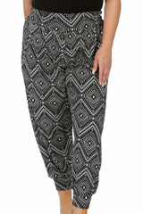 7122 Moroccan Print Harem Trouser Bold & Comfy Fit