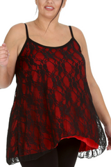 1296 Floral Lace Tank Top Soft, Chic & Curve Loving