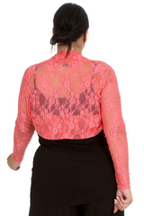 3143 Floral Lace Bolero Shrug – Elegant Plus Cover-Up