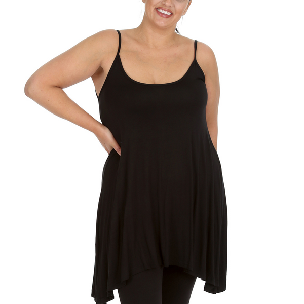 1288 Plus Size Stretch Thin Strap Tank Top