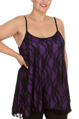 1296 Floral Lace Tank Top Soft, Chic & Curve Loving